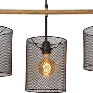 Lampa wisząca Baskett IV | Loftowa czarna lampa E27 | Lucide