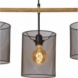 Lampa wisząca Baskett IV | Loftowa czarna lampa E27 | Lucide