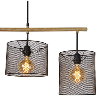 Lampa wisząca Baskett IV | Loftowa czarna lampa E27 | Lucide
