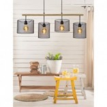 Lampa wisząca Baskett IV | Loftowa czarna lampa E27 | Lucide