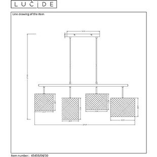 Lampa wisząca Baskett IV | Loftowa czarna lampa E27 | Lucide