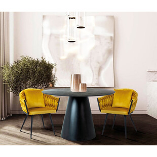 Stół okrągły Angel 120cm szary marmur - Signal | Elegancki design