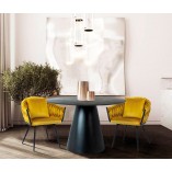 Stół okrągły Angel 120cm szary marmur - Signal | Elegancki design