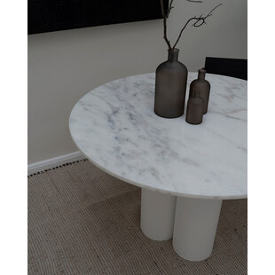 Stół okrągły marmurowy object035 120cm biały NG Design