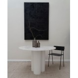 Designerski Stół okrągły marmurowy object035 120cm biały NG Design do salonu i kuchni