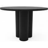 Designerski Stół okrągły drewniany object035 120cm czarny dąb NG Design do salonu i kuchni