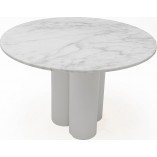 Designerski Stół okrągły marmurowy object035 110cm biały NG Design do salonu i kuchni