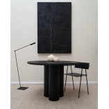 Stół okrągły drewniany object035 110cm czarny dąb NG Design