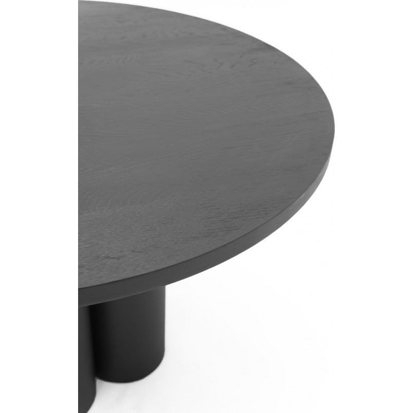 Stół okrągły drewniany object035 110cm czarny dąb NG Design