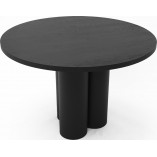 Designerski Stół okrągły drewniany object035 130cm czarny dąb NG Design do salonu i kuchni