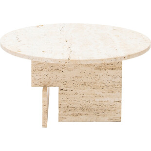 Stolik okrągły designerski Object068 70cm trawertyn NG Design