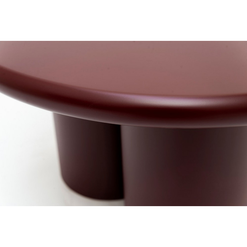 Stolik okrągły designerski Object059 MDF 90cm bordowy NG Design