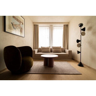 Stolik okrągły designerski Object059 MDF 90cm bordowy NG Design