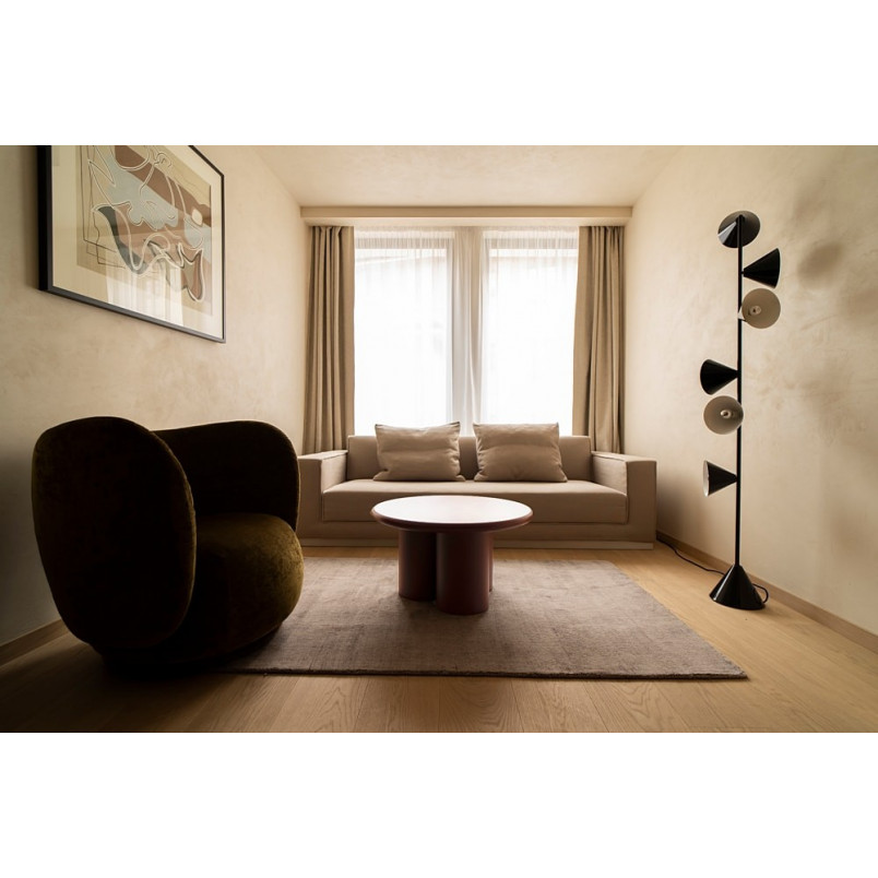 Stolik okrągły designerski Object059 MDF 90cm bordowy NG Design