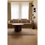 Stolik okrągły designerski Object059 MDF 90cm bordowy NG Design