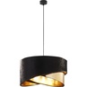 Stylowa i elegancka Lampa wisząca z abażurem Tercino 50cm czarno-złota TK Lighting do salonu i sypialni
