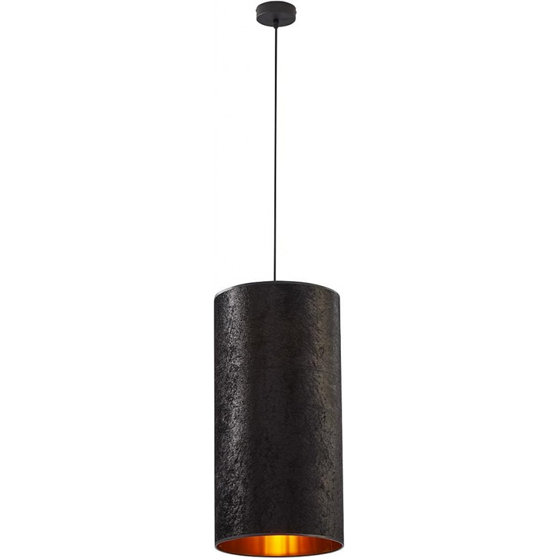 Stylowa i elegancka Lampa wisząca tuba z abażurem Tercino 20cm czarna TK Lighting do salonu i sypialni