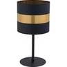 Lampy z abażurem | Lampa stołowa glamour z abażurem Paris czarno-złota TK Lighting do salonu i sypialni