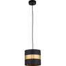 Lampy z abażurem | Lampa wisząca z abażurem glamour Paris 20cm czarno-złota TK Lighting do salonu i sypialni