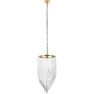 Lampa Wisząca Kryształowa Glamour Wave Złota | Step Design