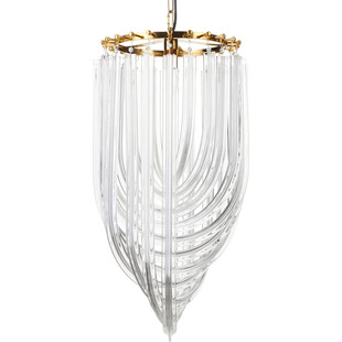 Lampa Wisząca Kryształowa Glamour Wave Złota | Step Design