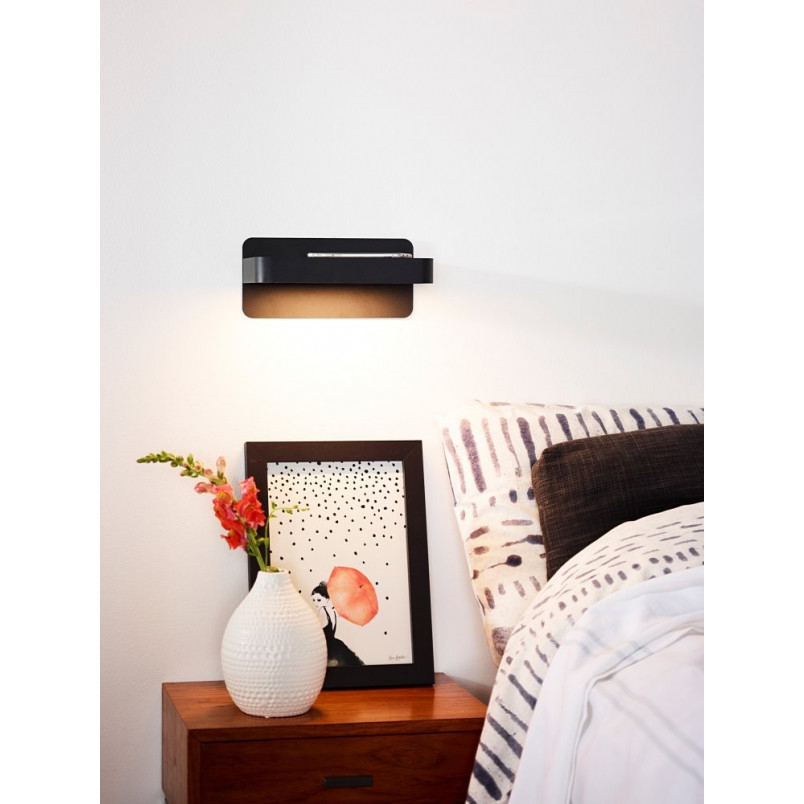 Kinkiet skandynawski Atkin LED czarny | Lucide