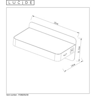 Kinkiet skandynawski Atkin LED czarny | Lucide