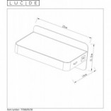 Kinkiet skandynawski Atkin LED czarny | Lucide