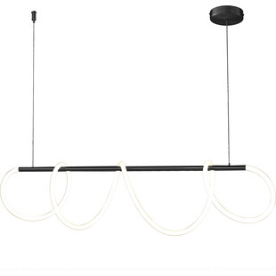Lampa wisząca podłużna nowoczesna Fantasia LED 120cm czarna Step Into Design