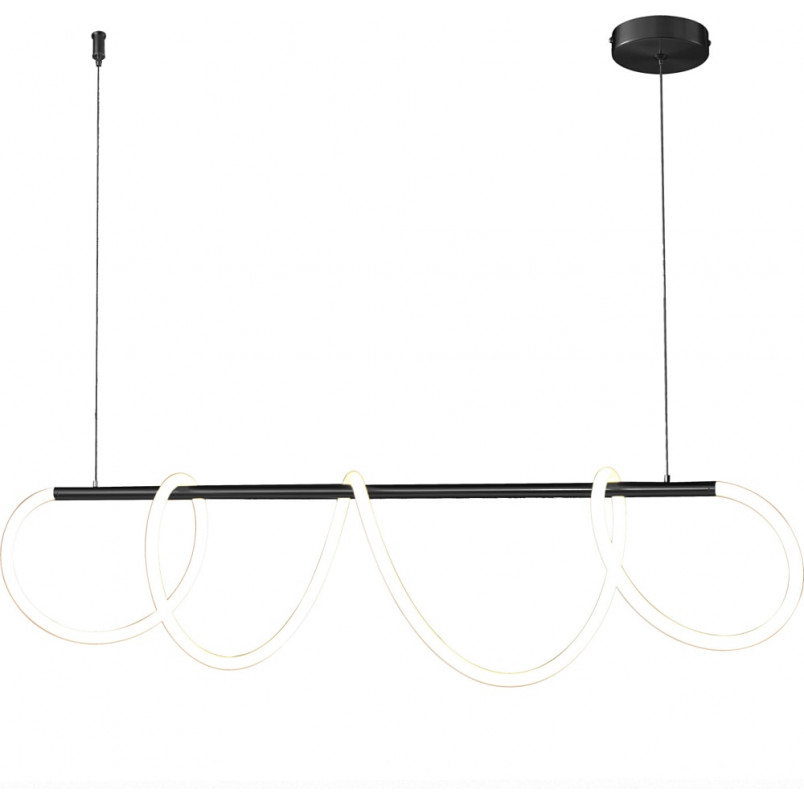 Lampa wisząca podłużna nowoczesna Fantasia 120cm LED czarna Step Into Design nad stół