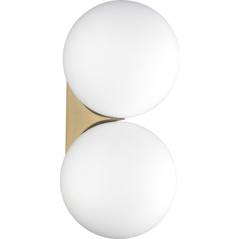 Kinkiet podwójny szklane kule Dot Double złoty Step Into Design do sypialni i salonu