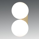 Kinkiet podwójny szklane kule Dot Double złoty Step Into Design do sypialni i salonu