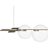 Elegancka Lampa wisząca szklane kule glamour Amore 153cm LED złota Step Into Design do salonu, sypialni i kuchni