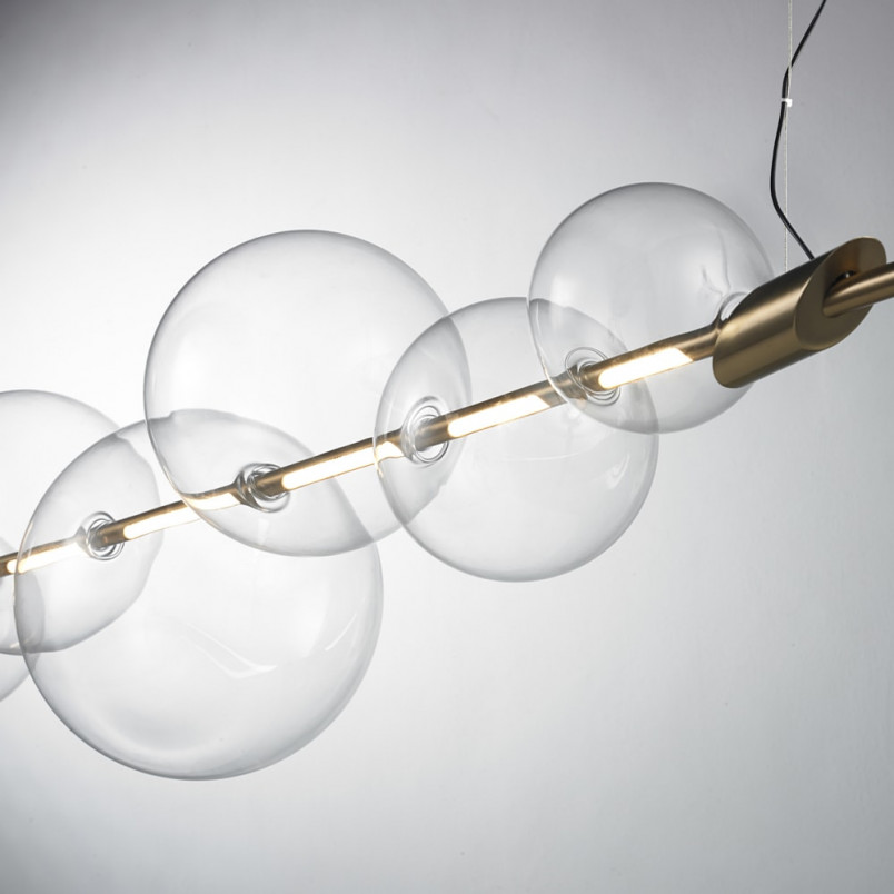 Lampa wisząca Amore: Złote kule, LED | Step Design