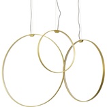 Designerska Lampa wisząca okrągła glamour Acirculo 74cm LED złota Step Into Design do salonu