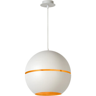 Lampa wisząca kula Binari 35cm biała Lucide | Sklep z lampami