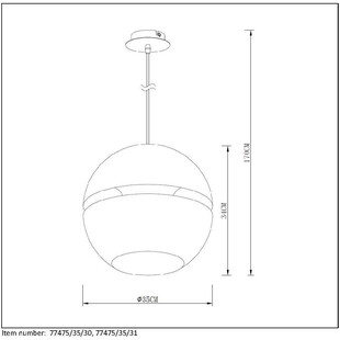 Lampa wisząca kula Binari 35cm biała Lucide | Sklep z lampami