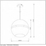 Lampa wisząca kula Binari 35cm biała Lucide | Sklep z lampami