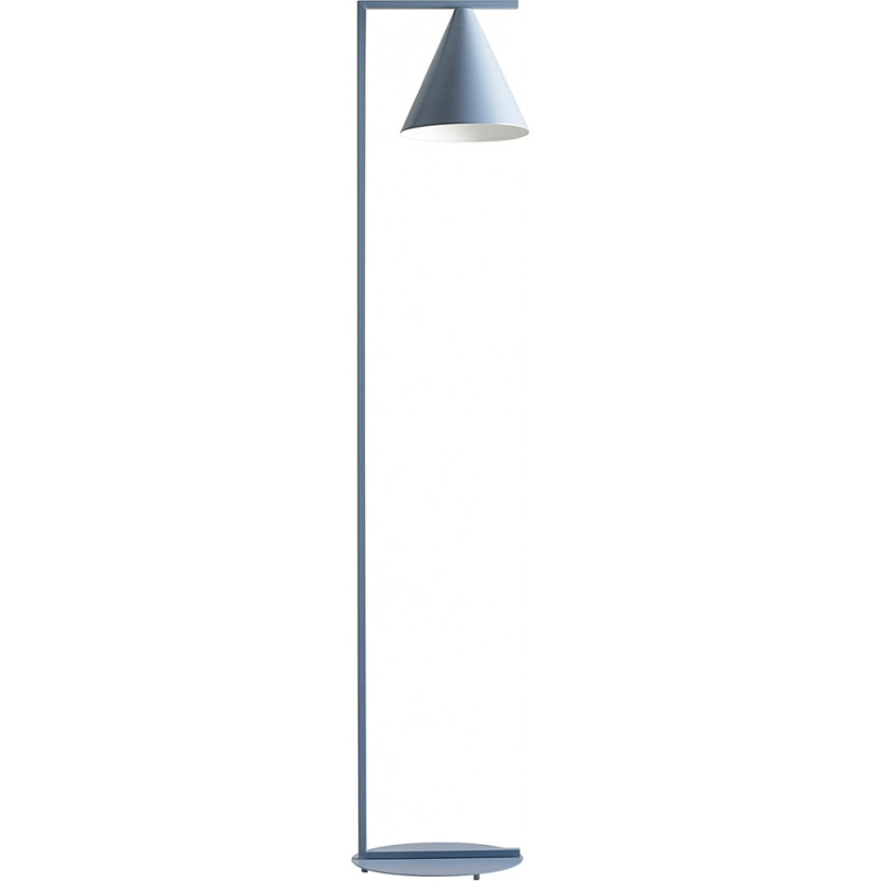 Lampy podłogowe do salonu | Lampa podłogowa stożek Form dusty blue Aldex