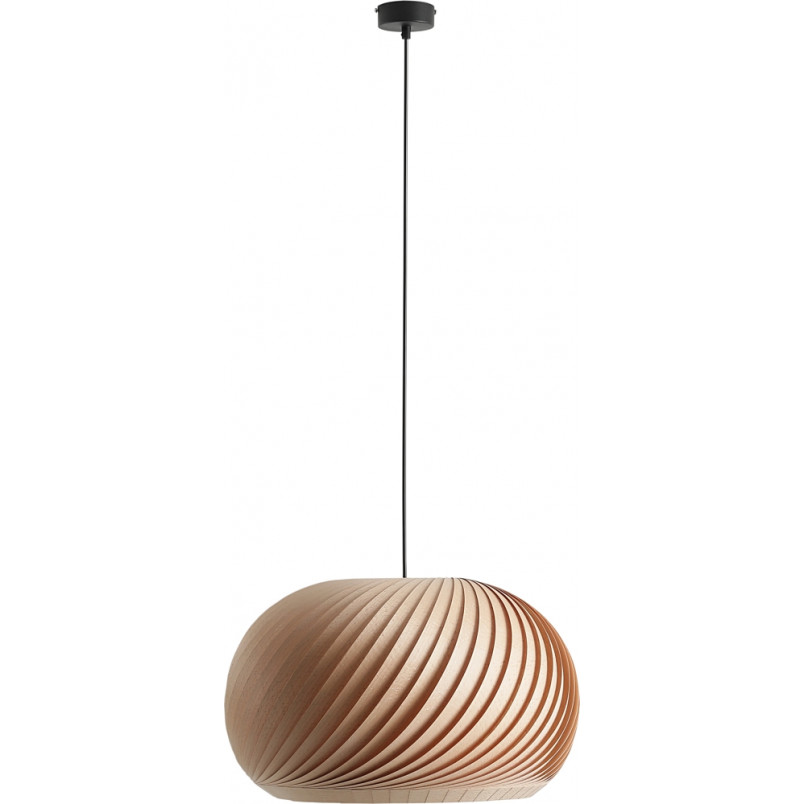 Designerska Lampa wisząca drewniana Nature Dark 45cm ciemne drewno Aldex do salonu, sypialni i kuchni | polskie lampy