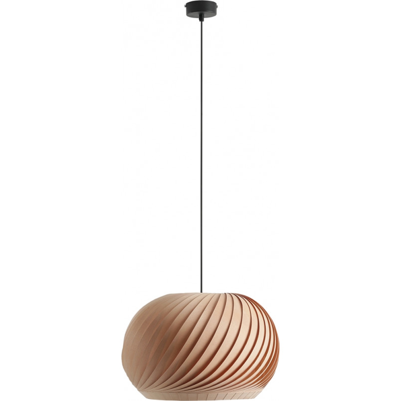 Designerska Lampa wisząca drewniana Nature Dark 40cm ciemne drewno Aldex do salonu, sypialni i kuchni | polskie lampy