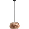 Designerska Lampa wisząca drewniana Nature Dark 38cm ciemne drewno Aldex do salonu, sypialni i kuchni | polskie lampy