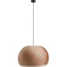 Designerska Lampa wisząca drewniana Nature Dark 53cm ciemne drewno Aldex do salonu, sypialni i kuchni | polskie lampy