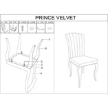 Krzesło welurowe Prince czarny/chrom Signal - Stylowy design