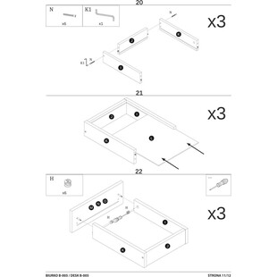 Biurko loft Signal B-005 120cm - Dąb Wotan / Antracyt | Biurka