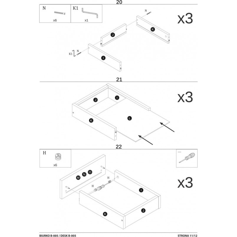Biurko loft Signal B-005 120cm - Dąb Wotan / Antracyt | Biurka