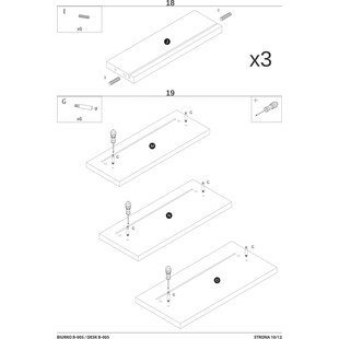 Biurko loft Signal B-005 120cm - Dąb Wotan / Antracyt | Biurka
