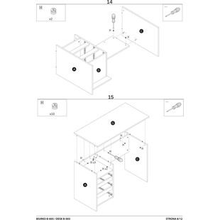 Biurko loft Signal B-005 120cm - Dąb Wotan / Antracyt | Biurka