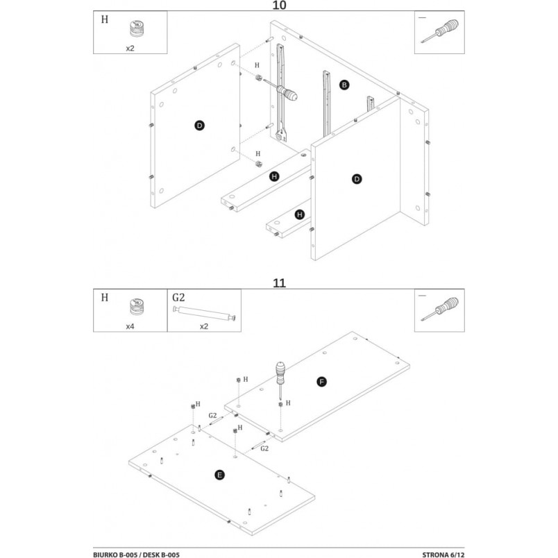 Biurko loft Signal B-005 120cm - Dąb Wotan / Antracyt | Biurka