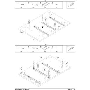 Biurko loft Signal B-005 120cm - Dąb Wotan / Antracyt | Biurka